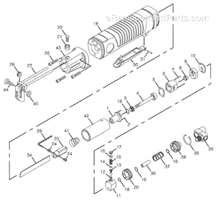 Page A Diagram and Parts List for CP7901K 8941079010 Chicago Pneumatic Reciprocating Saw